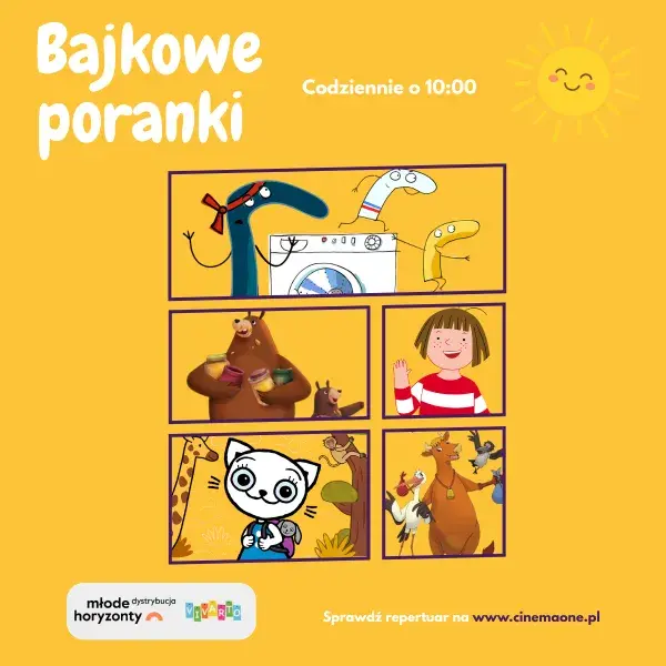 Bajkowe Poranki w Cinema1, Cinema1 Gdańsk w każdy piątek (do 25.12), godz. 10:00