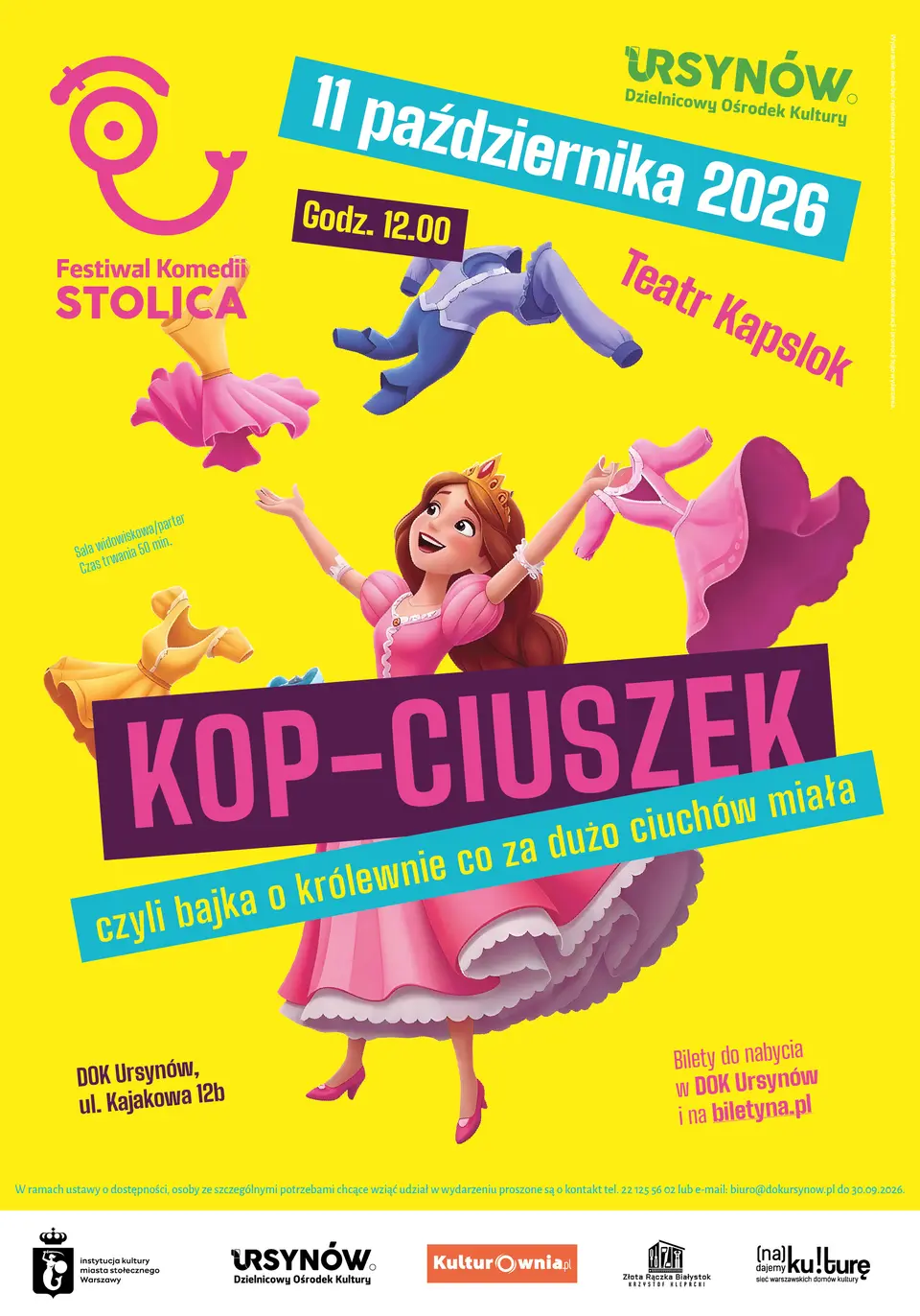 Festiwal Komedii STOLICA - KOP-CIUSZEK, czyli bajka o królewnie co za dużo ciuchów miała
