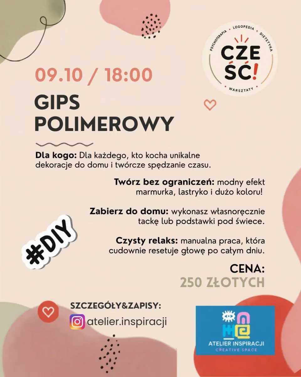 GIPS POLIMEROWY - warsztaty DIY z Atelier Inspiracji