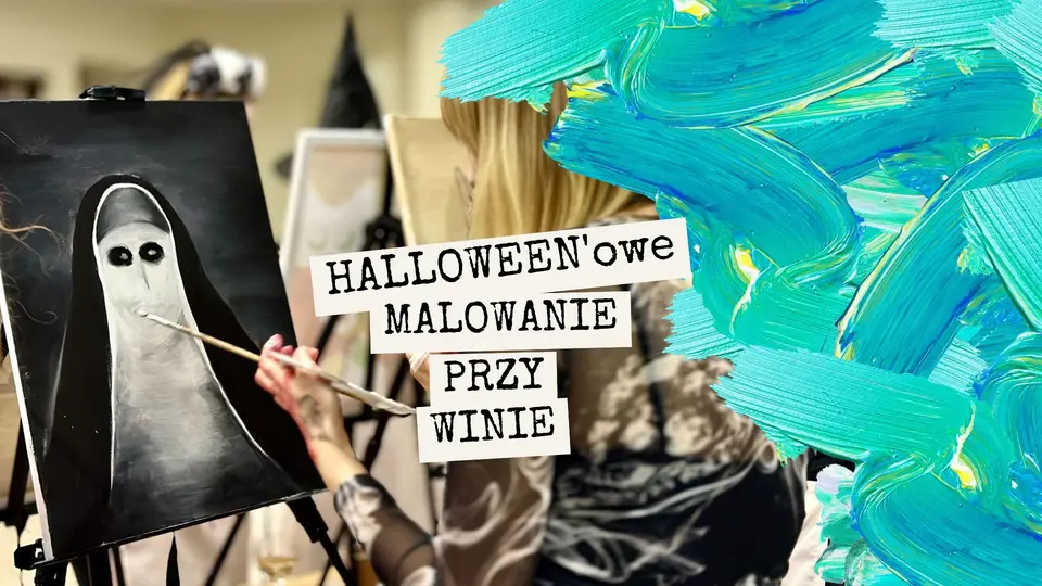 Halloween'owe malowanie przy winie w Bydgoszczy!