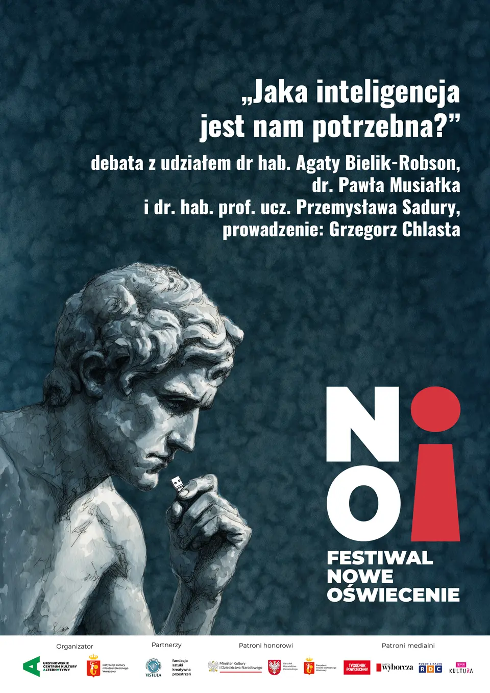„Jaka inteligencja jest nam potrzebna?” | debata z udziałem dr hab. Agaty Bielik-Robson, dr. Pawła Musiałka i dr. hab. prof. ucz. Przemysława Sadury | prowadzenie: Grzegorz Chlasta