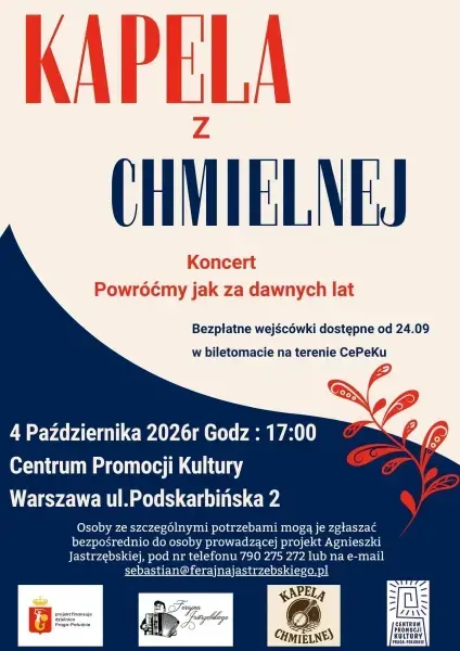 "Kapela z Chmielnej – Powróćmy jak za dawnych lat” – muzyczna podróż do dawnej Warszawy