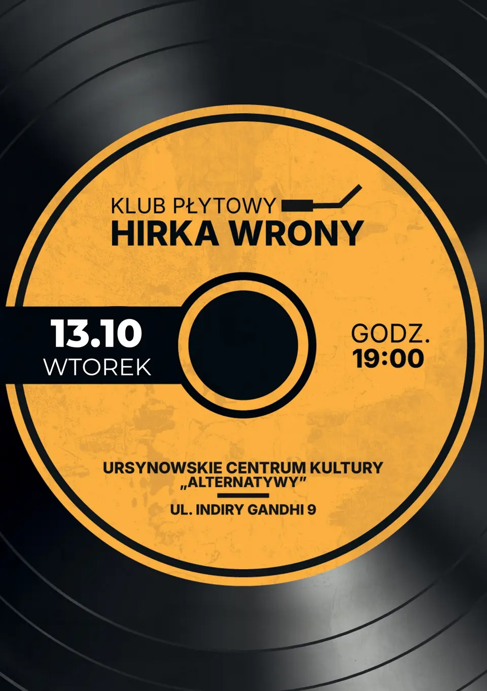 Klub Płytowy Hirka Wrony | spotkania z muzyką w roli głównej
