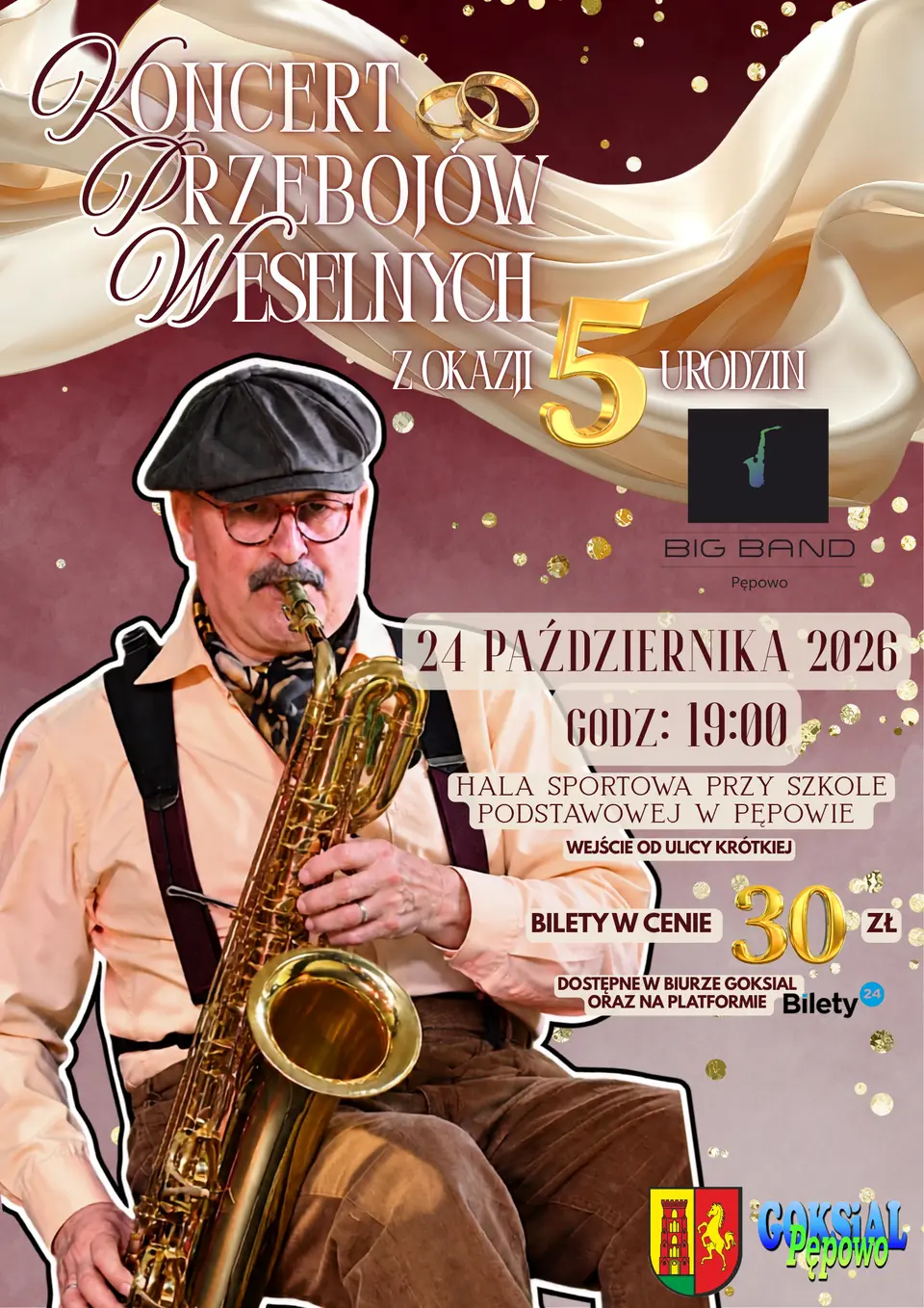 Koncert Przebojów Weselnych - 5 urodziny Big Band Pępowo