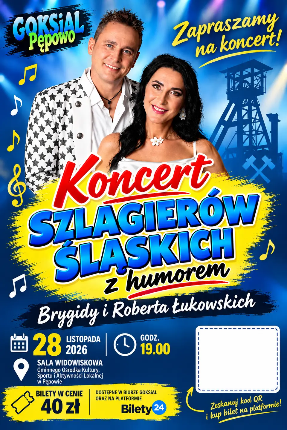 Koncert Szlagierów Śląskich z humorem -  Brygida i Robert Łukowscy