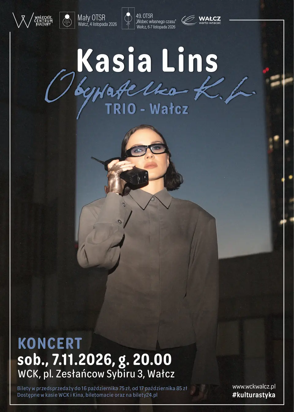 KONCERT WCK: Kasia Lins "Obywatelka K.L." TRIO - Wałcz