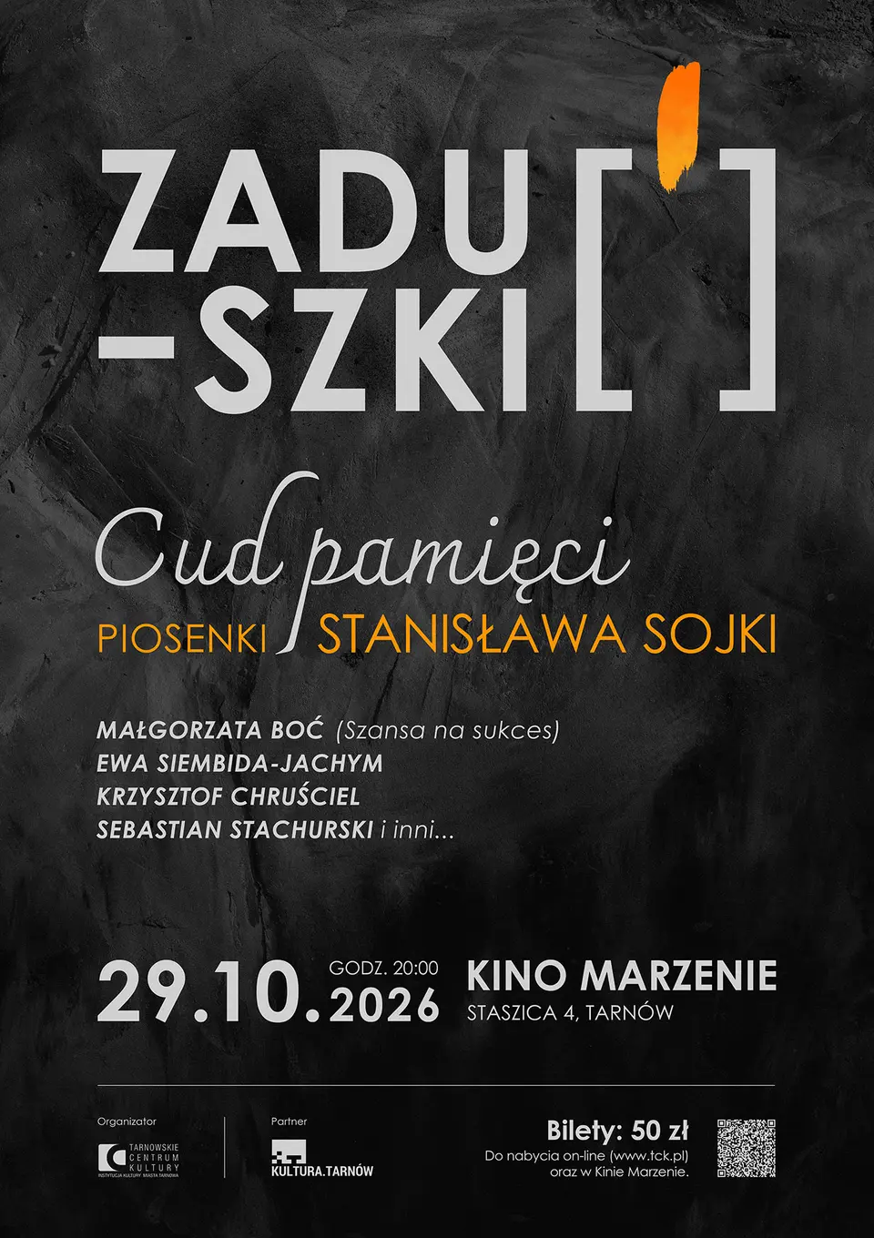 Koncert zaduszkowy: Cud Pamięci – Piosenki Stanisława Sojki