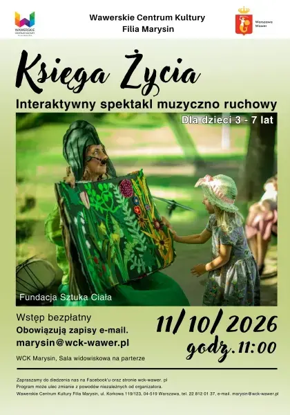 "Księga Życia" - Interaktywny spektakl muzyczno-ruchowy