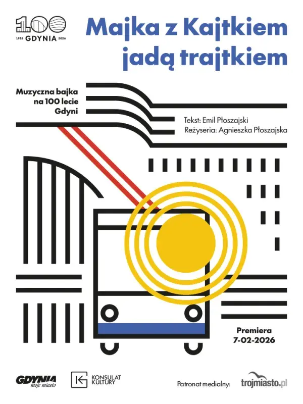 Majka z Kajtkiem jadą trajtkiem
