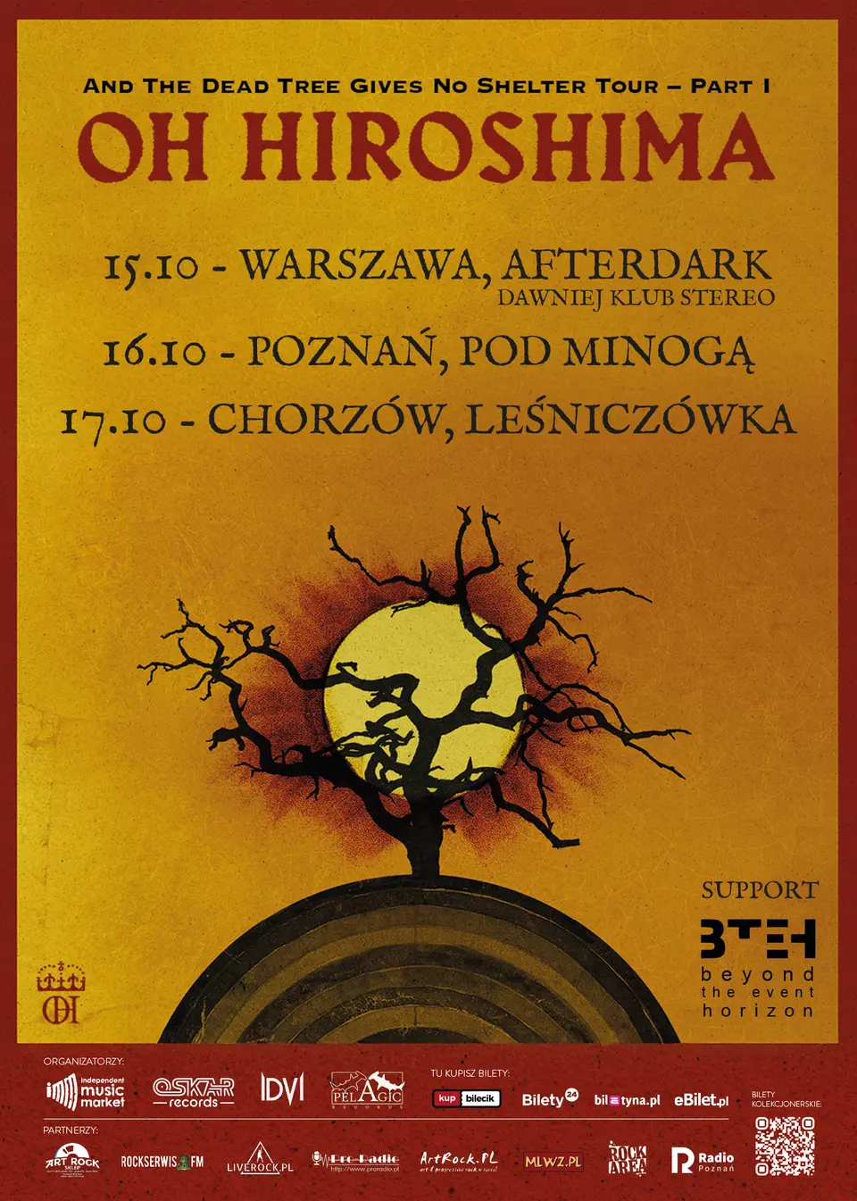 Oh Hiroshima (SE) - Warszawa, 15.10.2026 + Beyond the Event Horizon (PL) - Klub AfterDark