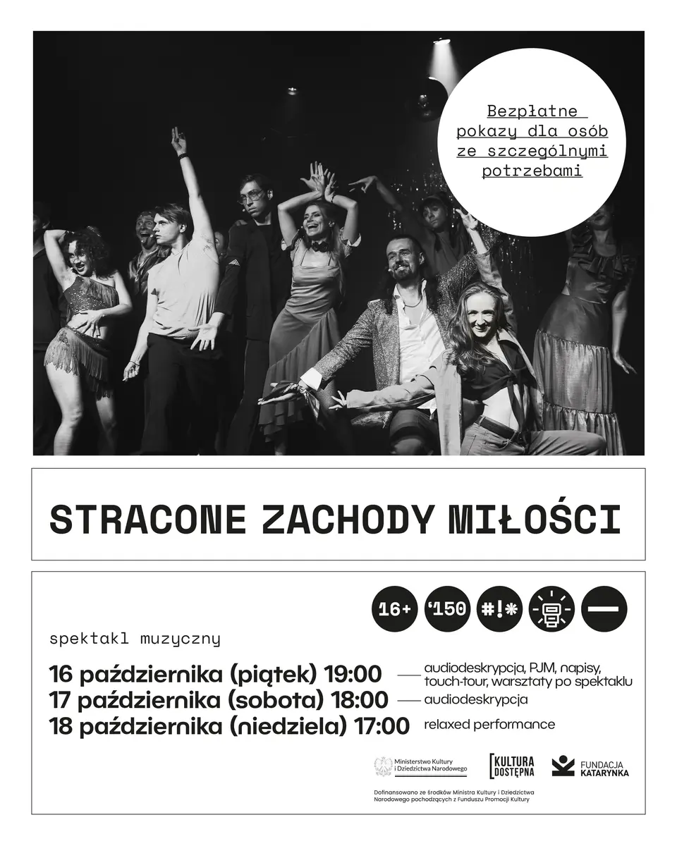 Pokazy dostępne spektaklu ,,Stracone Zachody Miłości" w Teatrze Dialogu