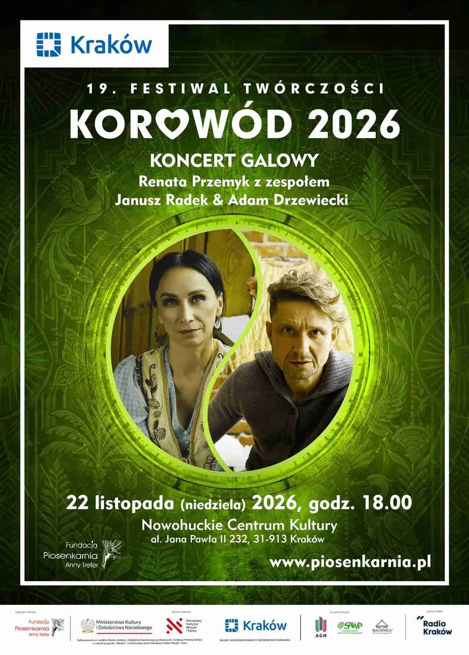 Renata Przemyk z zespołem, Janusz Radek & Adam Drzewiecki 19. Festiwal Twórczości KOROWÓD KONCERT GALOWY