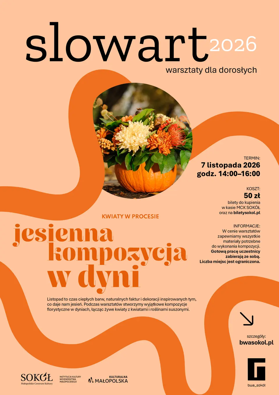 SLOW ART: KWIATY W PROCESIE – JESIENNA KOMPOZYCJA W DYNI / BWA