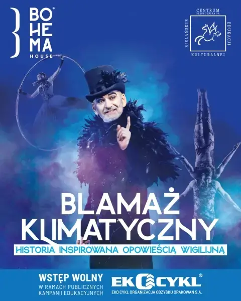 Spektakl „Blamaż klimatyczny. Historia inspirowana Opowieścią Wigilijną" [godz. 9:30, 11:00 i 12:30]