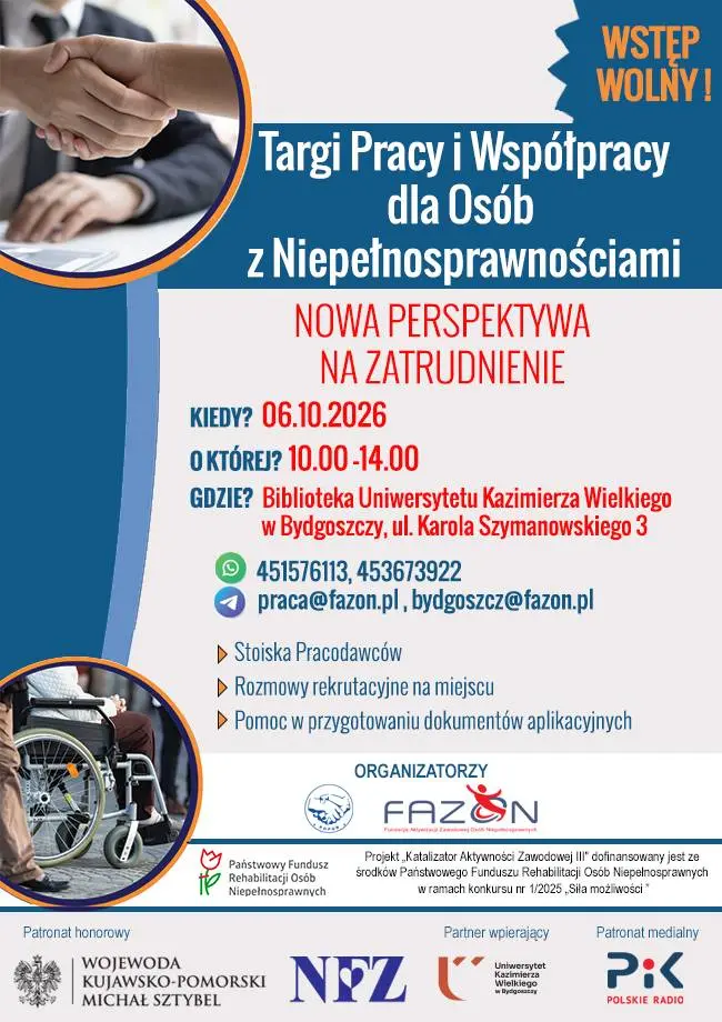 TARGI PRACY I WSPÓŁPRACY DLA OSÓB Z NIEPEŁNOSPRAWNOŚCIAMI