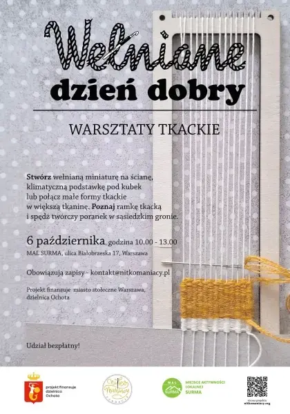 Wełniane Dzień Dobry: Warsztaty tkackie – mała forma tkacka