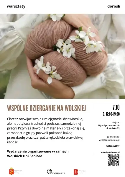 Wspólne dzierganie na Wolskiej: otwarte spotkanie
